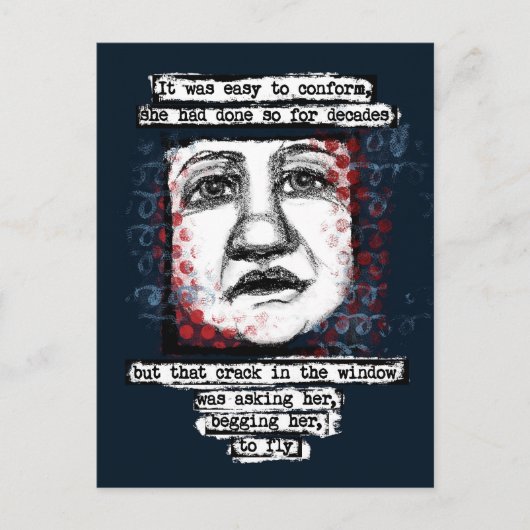 窓はがき内に割れ ポストカード (正面)