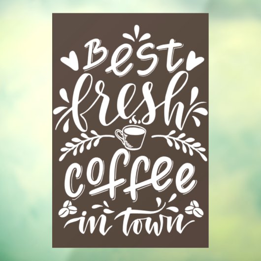 窓やドア用のデカールショップのコーヒーショップ ウィンドウサイン (シート3)