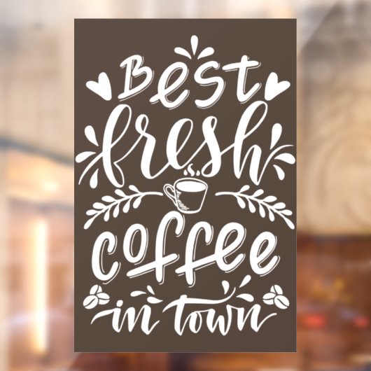 窓やドア用のデカールショップのコーヒーショップ ウィンドウサイン (シート2)