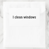 窓を掃除する 長方形シール (バッグ)