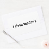 窓を掃除する 長方形シール (封筒)