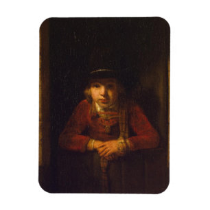 窓を通って見ている男の子c.1647 マグネット