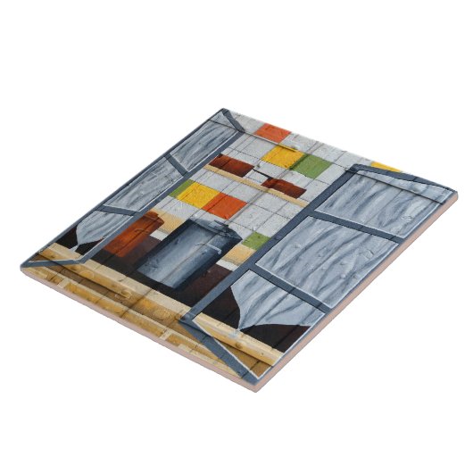 窓を通フランスのして タイル (側面)