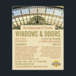 窓アーチ、窓、ドアのフィッター会社 チラシ<br><div class="desc">Window Arch,  Window & Door Fitter Company's Flyer by 広告 The Business Card Store.</div>