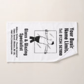 窓ガラスとガラスデザイン ハンドタオル (ハンドタオル)