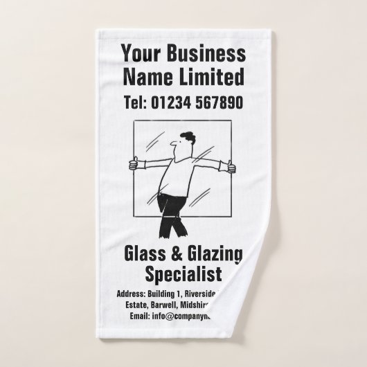 窓ガラスとガラスデザイン ハンドタオル (ハンドタオル)