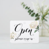 窓ガラスのドアのフローラを開けて閉じた看板 (スタンド正面)