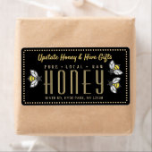 窓ガラスのハチ点々のあるの金ゴールド縁どハニーラベル ラベル (インサイチュ)