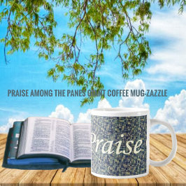 窓ガラスの間の賞賛 ジャンボコーヒーマグカップ