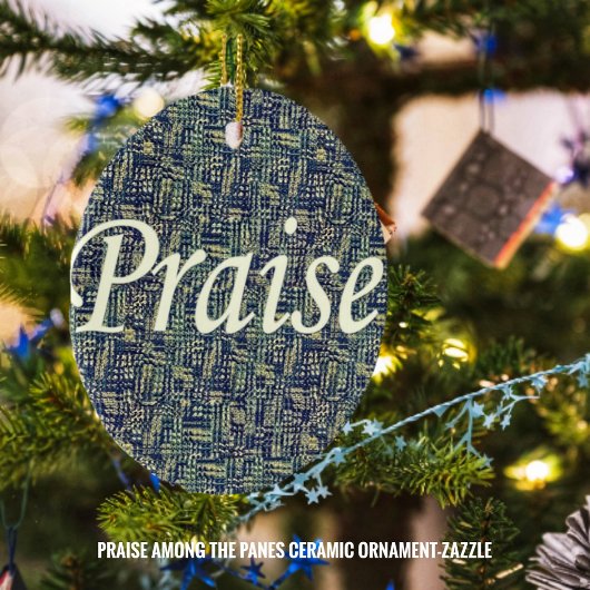 窓ガラスの間の賞賛 セラミックオーナメント