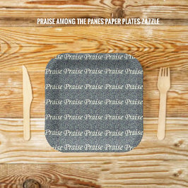 窓ガラスの間の賞賛 ペーパープレート