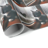 窓ガラス付きタキシードハート ラッピングペーパー (ロールコーナー)