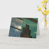 窓ガラス カード (黄色い花)