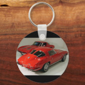 窓クラシック車の分割 キーホルダー (正面)