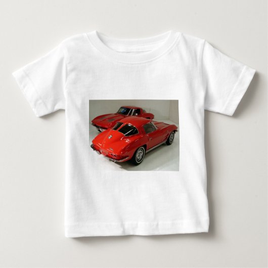 窓クラシック車の分割 ベビーTシャツ (正面)