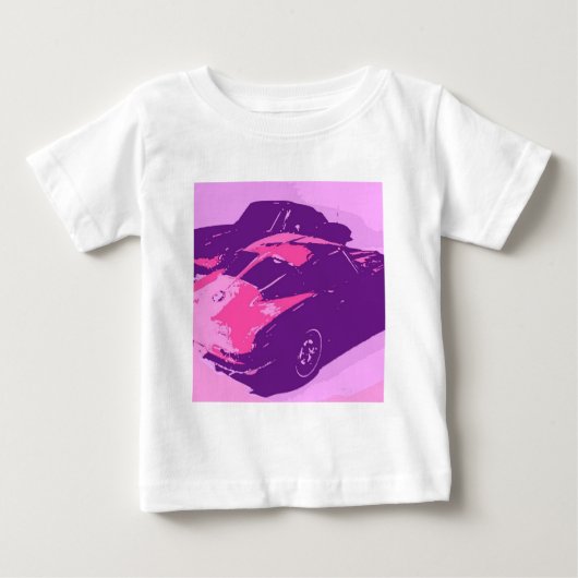 窓クラシック車の分割 ベビーTシャツ (正面)