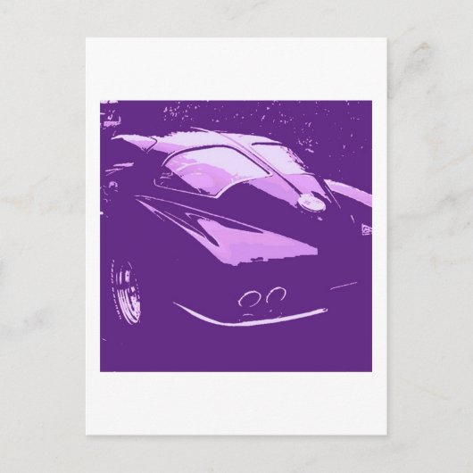 窓クラシック車の分割 ポストカード (正面)