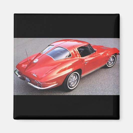 窓クラシック車の分割 マグネット (正面)