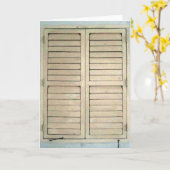 窓シャッター カード (黄色い花)