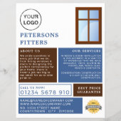 窓デザイン、窓・ドア設備 チラシ (正面)