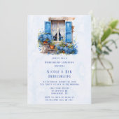 窓ビューブルーフローラブリデスメイドランチョン 招待状 (スタンド正面)