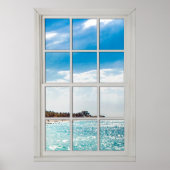 窓フェイク白木窓フレームビカリブのュー ポスター (正面)