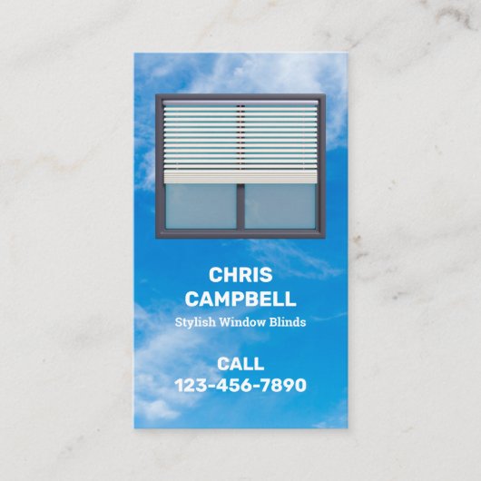 窓ブラインドカスタムQR 名刺 (正面)