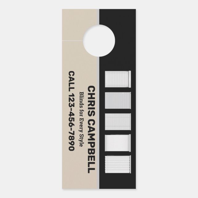 窓ブラインド ドアノブサイン (正面)