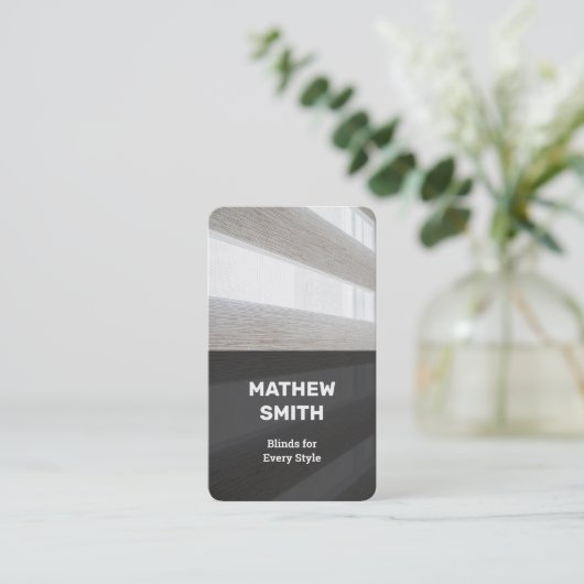 窓ブラインド 名刺 (スタンド正面)