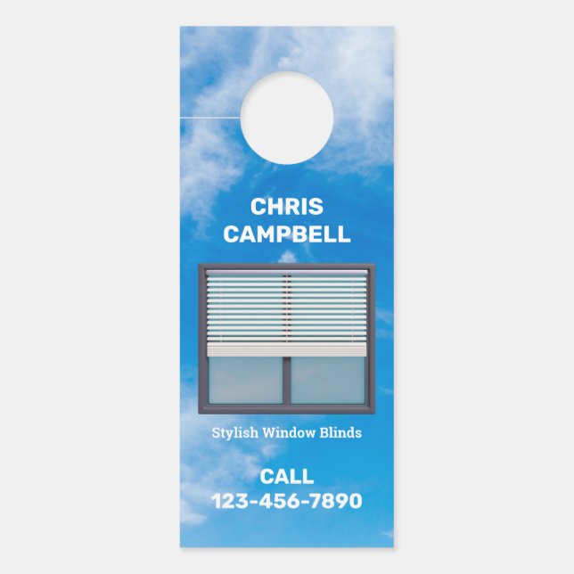 窓ブラインド（片面） ドアノブサイン (正面)