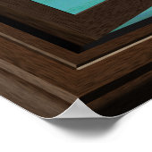 窓ポスタフェイクーアクアマリン海シーン静 ポスター (角)