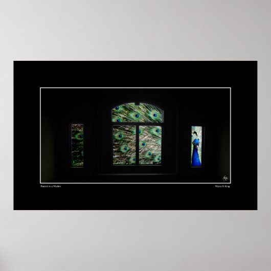 窓ポスターの孔雀 ポスター (正面)