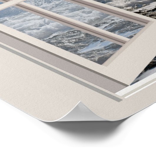 窓ポスターを通して波を打ち砕く ポスター (角)