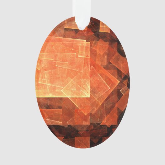 窓ライト抽象芸術アートアクリルオーバル オーナメント (正面)