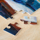 窓レッジで眠る猫 ジグソーパズル (側面)