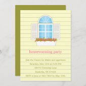 窓引っ越し祝いパーティーパーティの招待状 招待状 (正面/裏面)