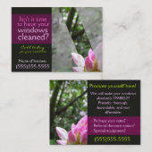 窓拭きのbusinesslカードテンプレートの暗闇 名刺 (正面/裏面)