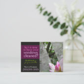 窓拭きのbusinesslカードテンプレートの暗闇 名刺 (スタンド正面)