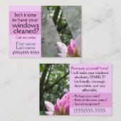 窓拭きサービス昇進カードテンプレート 名刺 (正面/裏面)