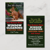 窓拭きビジネスカスタマイズ可能な広告 名刺 (正面/裏面)