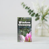 窓拭きビジネスカスタマイズ可能な昇進 名刺 (スタンド正面)