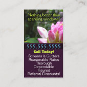 窓拭きビジネスカスタマイズ可能な昇進 名刺 (裏面)