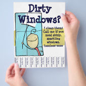 窓掃除のチラシ チラシ (手)