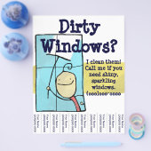 窓掃除のチラシ チラシ (シングル)