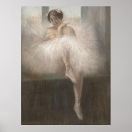窓敷居に座るダンサー ポスター