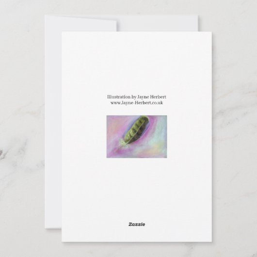 窓敷居の黒猫 – カード (裏面)