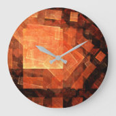 窓明かり抽象芸術アート丸 ラージ壁時計 (正面)