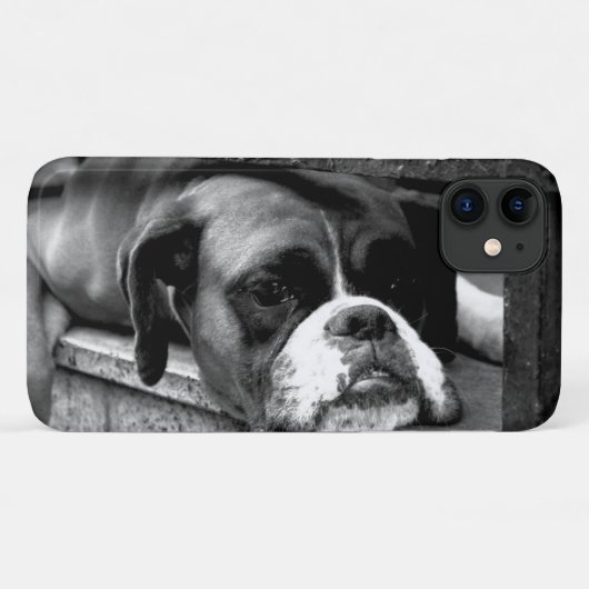 窓枠のボクサー犬 Case-Mate iPhoneケース (裏面(横))