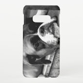 窓枠のボクサー犬sgcnm samsung galaxyケース (裏面)