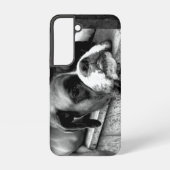 窓枠のボクサー犬sgcnm samsung galaxyケース (裏面)